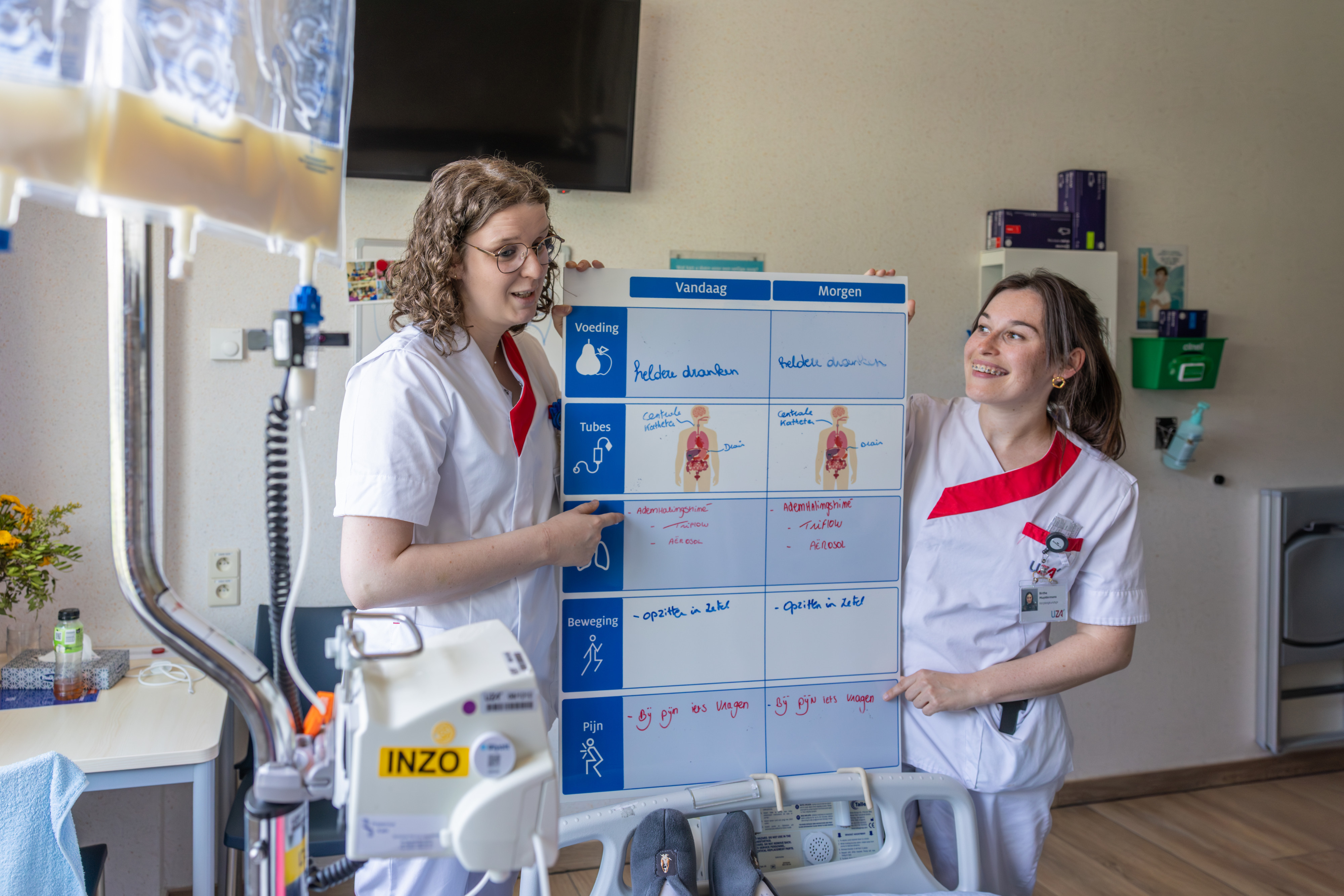 Verpleegkundigen op de verpleegafdeling abdominale heelkunde en urologie